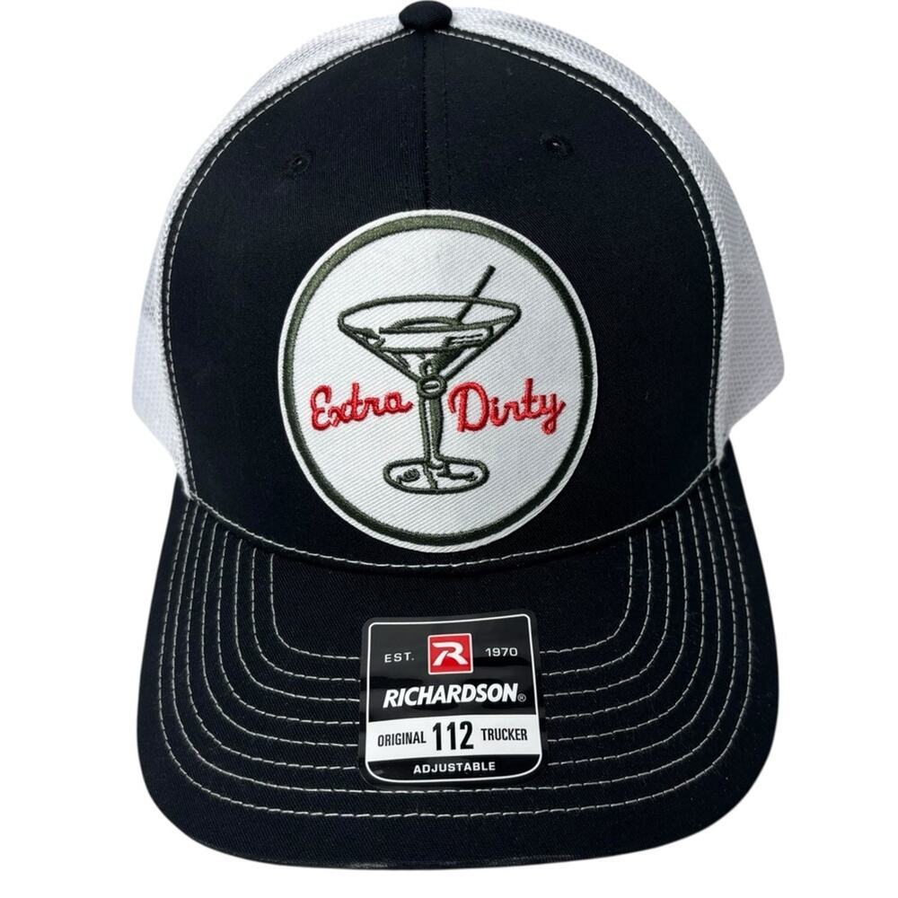 New Richardson Black and White Martini Trucker Women’s Hat